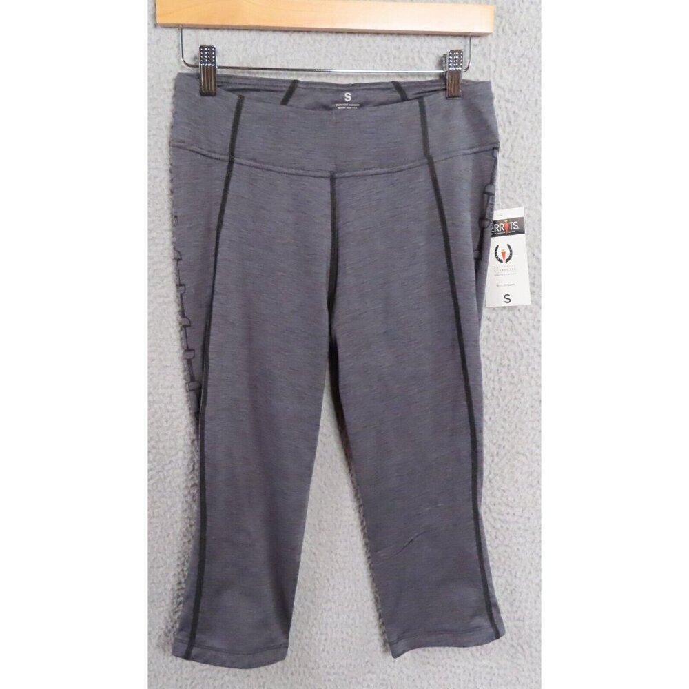 Kerrits Leggings‎ Small Groundwork Capri Stretch Gray Equestrian Pull On NEW $35